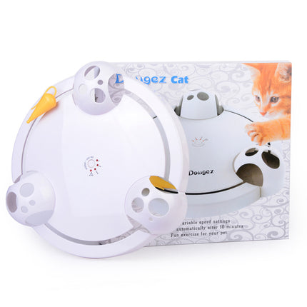 Electric Cat Catching Mouse Automatic Turntable Toy | Interactive Rotating Cat Play Wheel