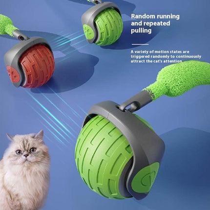 Smart Interactive Cat Toy Ball – USB Rechargeable Automatic Rolling Teaser with Adjustable Speed