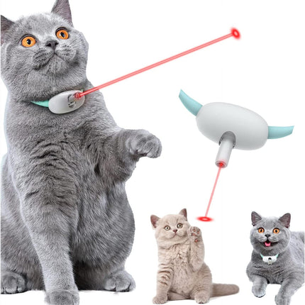 Automatic Smart Laser Teasing Cat Collar – USB Rechargeable Hands-Free Interactive Training Toy for Cats & Kittens