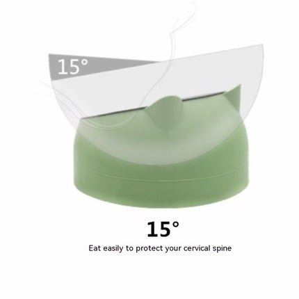 Stainless Steel Cat & Dog Double Bowl with Automatic Water Refill – Oblique Mouth Cervical Protection Pet Feeding Basin