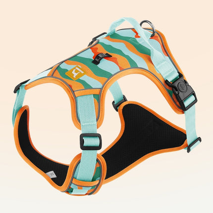 Dog Chest & Back Reflective Harness with Hand Grip & Traction Rope – Adjustable Oxford Cloth Dog Harness