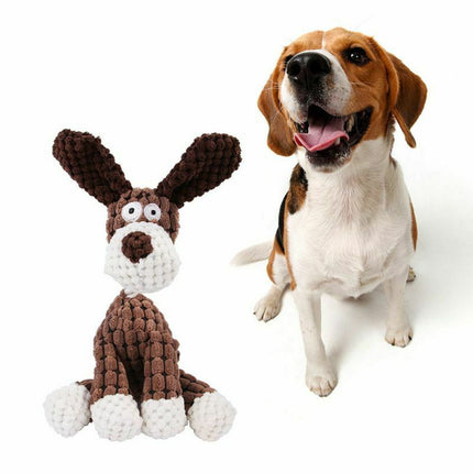 Plush Sound Dog Toy – Funny Puppy Chew Squeaky Toy for Clean Teeth & Interactive Play