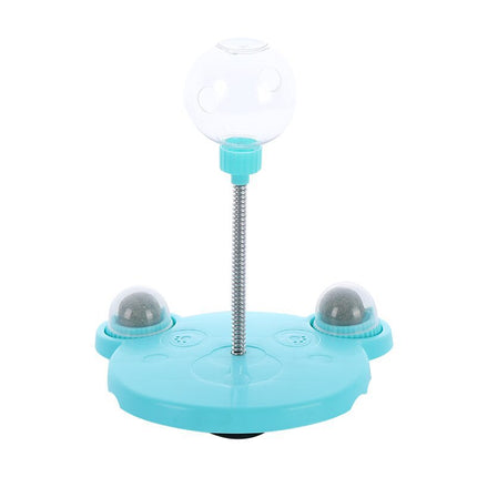 Pet Feeder Cat Toy Leaking Food Ball Self-Playing Tumbler Puzzle Feeder with Suction Cup