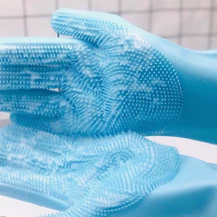 Silicone Pet Grooming Gloves for Dogs & Cats – Bathing, Massage & Hair Removal Brush