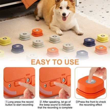 Recordable Pet Communication Button for Dogs & Cats | One-Click Talking Training Button Toy