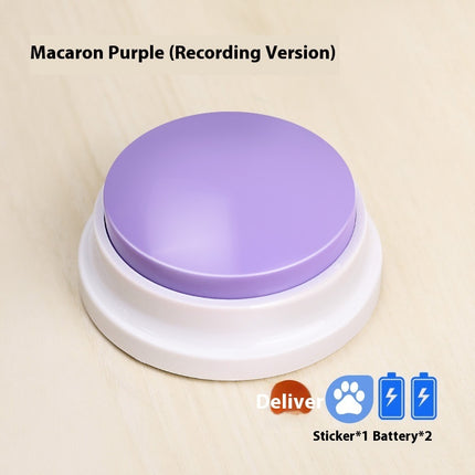 Pet Communication Training Button – Recording Dog & Cat Voice Interaction Toy, Easy Press Talk Button