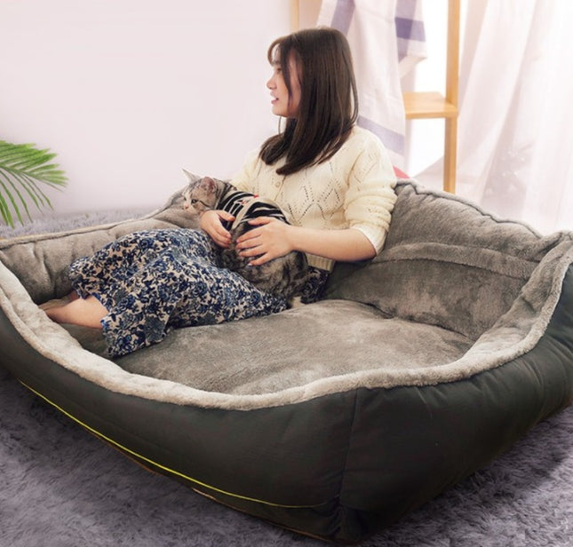 Luxury Dog Sofa Bed – Soft Washable Pet Couch for Dogs & Cats