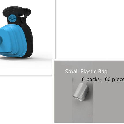 Foldable Dog Poop Scooper with Built-In Bag Dispenser, Portable Silicone Pet Waste Picker for Outdoor Walks