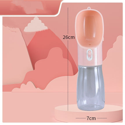 Portable Dog Water Bottle Feeder Bowl for Outdoor Travel – Leakproof Drinking Bottle for Pets