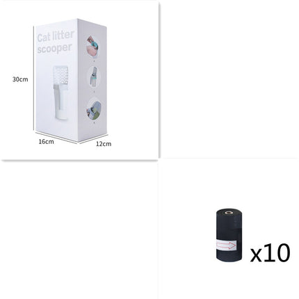 Plastic Cat Litter Scoop with Integrated Waste Bin, Hollow Sand Cleaning Shovel for Pet Care