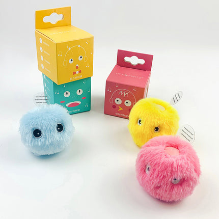 Light-Emitting Catnip Plush Calling Ball Toy with Sound – Interactive Kitty Teasing & Molar Toy