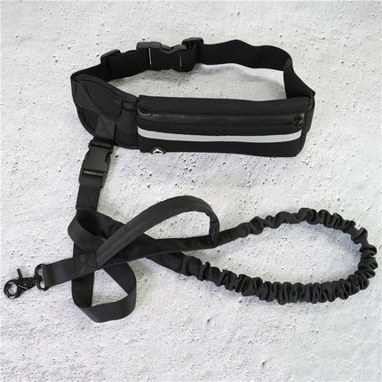 Hands-Free Dog Leash Walking & Training Belt with Shock-Absorbing Bungee Leash, Phone Pocket & Bottle Holder