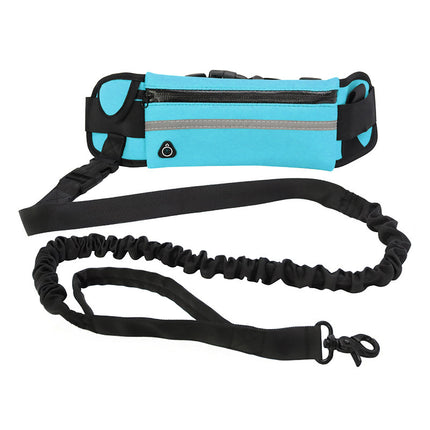 Hands-Free Dog Leash Walking & Training Belt with Shock-Absorbing Bungee Leash, Phone Pocket & Bottle Holder