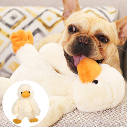 Plush Duckling Dog Toy with Squeaker – Soft Bite & Vocal Plush Toy for Dogs