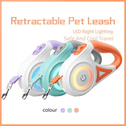 Dog Leash Retractable Leash And Dog Collar Spotlight Automatic Pet Dog Cat Traction Rope For Small Medium Dogs