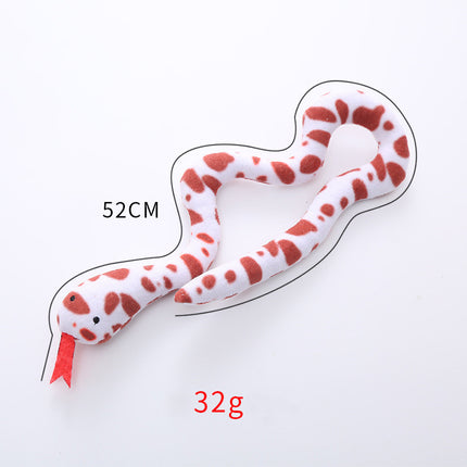 Cat Toy Mint Plush Snake – Soft Chew Toy for Cats with Catnip, Interactive Biting Pet Toy