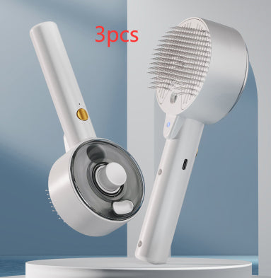 Pet Spray Massage Comb with UVC Blue Light – Self-Cleaning Steam Grooming Brush for Dogs & Cats