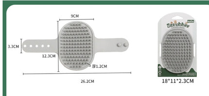 TPR Pet Bath Gloves Dog Massage Brush – Adjustable Hand Strap Grooming & Cleaning Scrubber