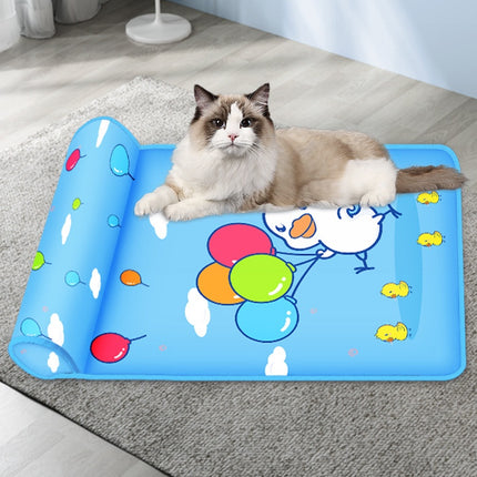 Summer Cooling Dog Mat with Pillow – Breathable Ice Silk Washable Non-Slip Cooling Pet Bed for Dogs & Cats
