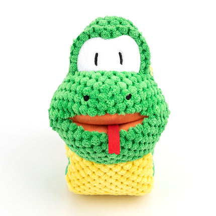 Snake Snuffle Toy Squeaky Dog Puzzle Plush – Foraging Training Treat Dispenser & IQ Game