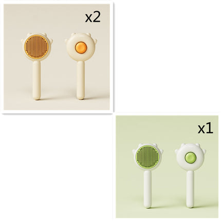 Cat & Dog Massage Grooming Comb – Stainless Steel Hair Removal Brush with Rounded Pins