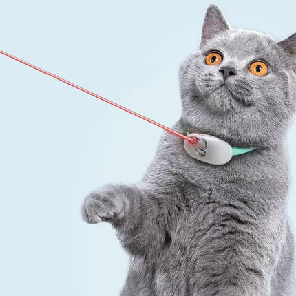 Automatic Smart Laser Teasing Cat Collar – USB Rechargeable Hands-Free Interactive Training Toy for Cats & Kittens