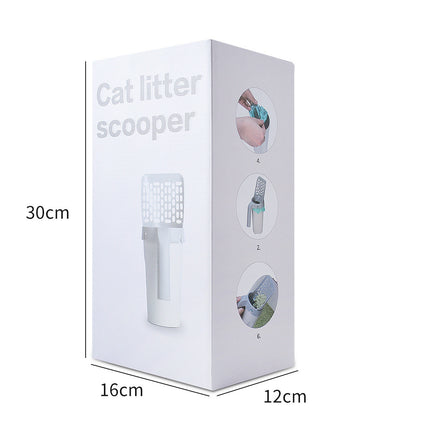 Plastic Cat Litter Scoop with Integrated Waste Bin, Hollow Sand Cleaning Shovel for Pet Care