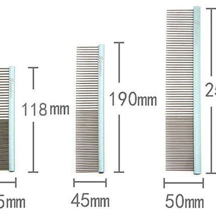 Goldpets Professional Stainless Steel Pet Grooming Comb | Fine-Tooth Shedding & Deshedding Comb for Dogs & Cats