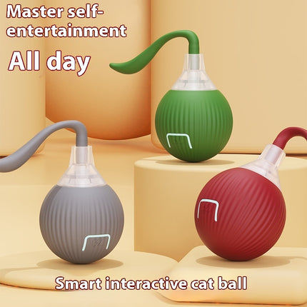 Smart Interactive Cat Toy Ball with Magic Tail – USB Rechargeable Rolling Ball with Multi-Speed Modes