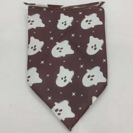 Halloween Pet Bandana Triangle Scarf for Dogs & Cats, Polyester Saliva Towel with Festive Prints
