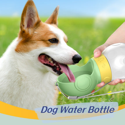 Portable 2-in-1 Dog Water Bottle with Food Container – Leak-Proof Travel Pet Drinking Bottle