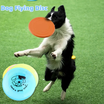 Silicone Flying Saucer Interactive Dog Toy – Durable Chew-Resistant Training Disc for Pets