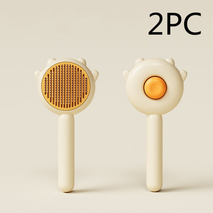 Cat & Dog Massage Grooming Comb – Stainless Steel Hair Removal Brush with Rounded Pins