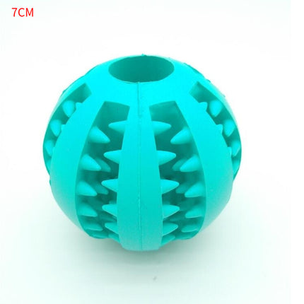 Pet Slow Feeder Dog Toy Rubber Treat Ball – Interactive Chew & Dental Cleaning Toy