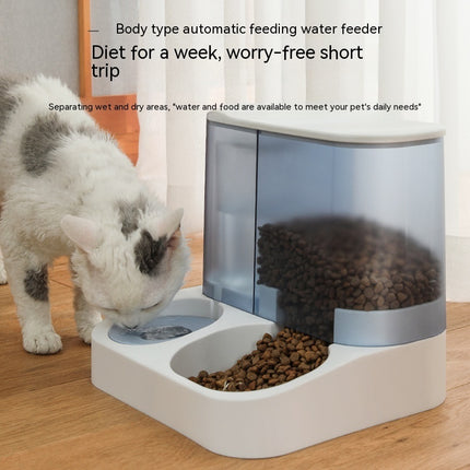 Automatic Gravity Pet Feeder with Water Dispenser for Cats – ABS PP Dual Food & Water Bowl