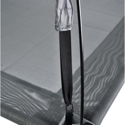 Outdoor Portable Grey Pet Dog Bed With Awning