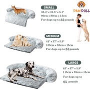 Soft Plush Fluffy Dog Bed Sofa | Comfortable Washable Pet Sleeping Cushion for Small & Large Dogs