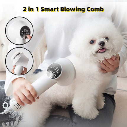 NEX Intelligent Pet Hair Dryer & Blowing Comb Machine 300W Silent Grooming Tool for Dogs & Cats