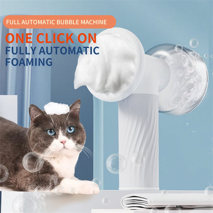 Automatic Foaming Pet Bath Brush with Shampoo Dispenser – Electric Silicone Dog & Cat Grooming Massage Scrubber