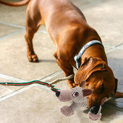 Large Plush Dog Squeaky Toy – Interactive Stuffed Animal Chew Toy for Medium & Large Dogs