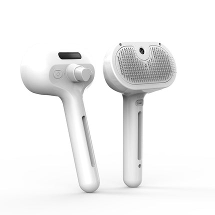 Pet Self-Cleaning Grooming Brush with Mist Spray, Dog & Cat Hair Remover Comb, Dematting Slicker Brush with Built-in Humidifier for Pet Grooming