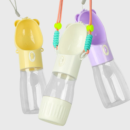 2-in-1 Portable Dog Water Bottle with Food Container – Leak-Proof Travel Drinking Cup for Dogs & Cats