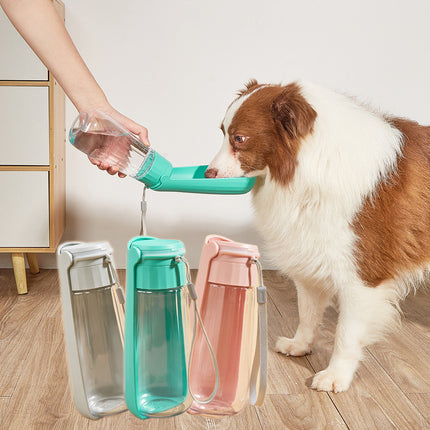 Portable Foldable Dog Water Bottle 550ml – Leak-Proof Outdoor Pet Drinking Cup for Travel & Walking