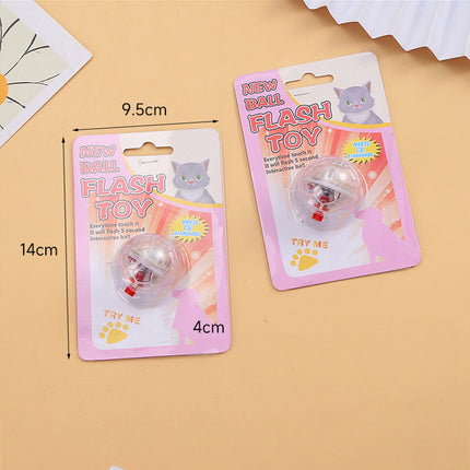 Glowing Transparent Cat & Dog Toy Ball – Interactive Light-Up Plastic Training Ball for Pets