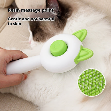 Self-Cleaning Pet Hair Removal Massage Brush for Cats & Dogs | Stainless Steel Dematting Comb