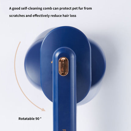 Self-Cleaning Pet Hair Removal Brush for Dogs – Floating Hair Comb with Massage & Easy-Clean Button