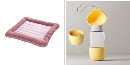 Pet Cooling Pad Bed for Dogs & Cats – Ice Silk Breathable Summer Cooling Mat with Non-Slip Base