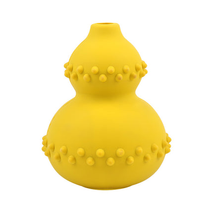 Natural Rubber Leaky Gourd Treat Dispensing Dog Toy – Bite Resistant Chew & Teeth Grinding Toy