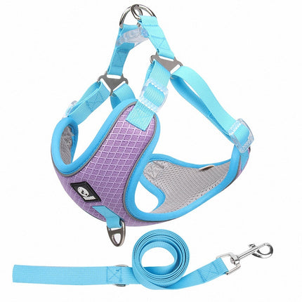 Pet Dog Harness Puppy Adjustable Breathable Mesh Reflective Saddle for Small Medium Dogs and Cats
